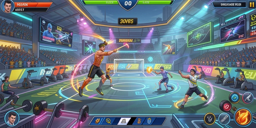 Screenshot dari mode turnamen online yang menantang.